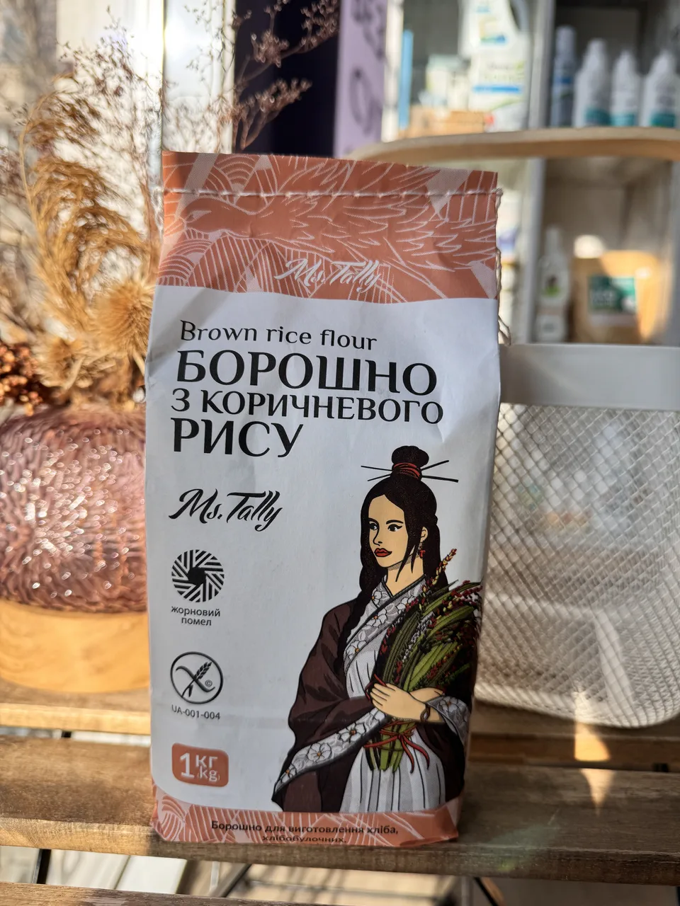 Борошно коричневого рису без глютену 1кг, Ms.Tally