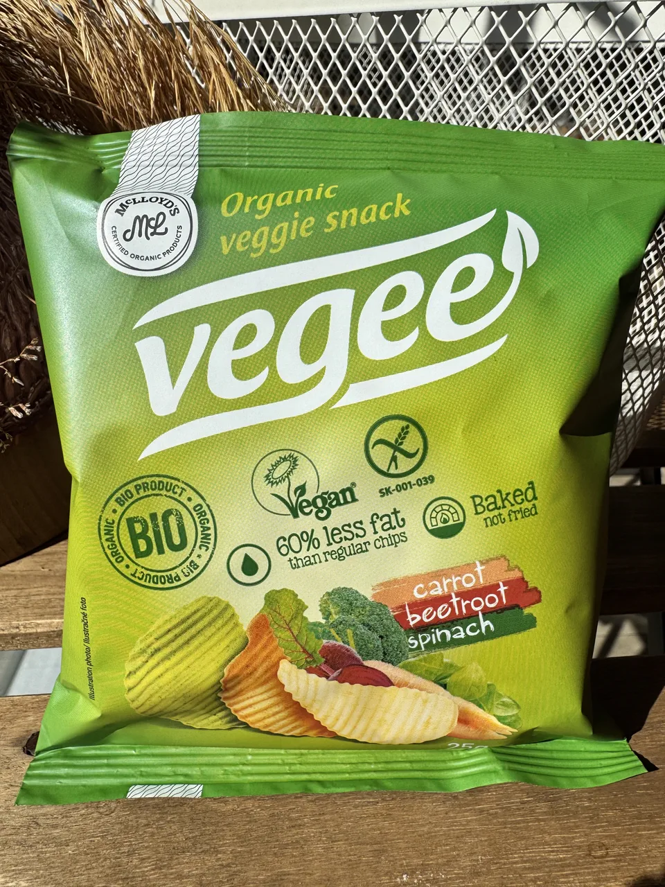 Картопляно-овочеві чіпси органічні Vegge 25г