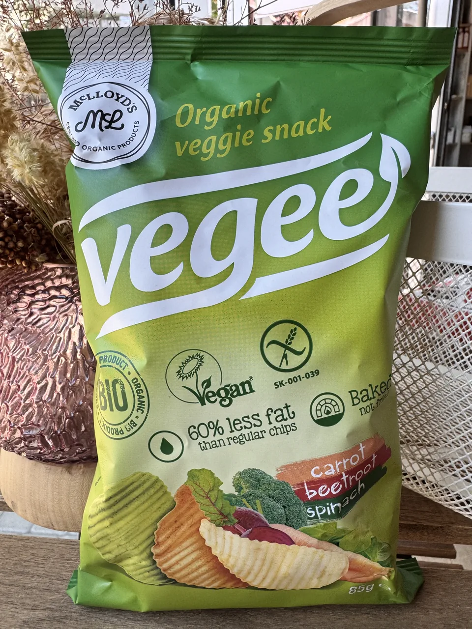 Картопляно-овочеві чіпси органічні Vegge 85г