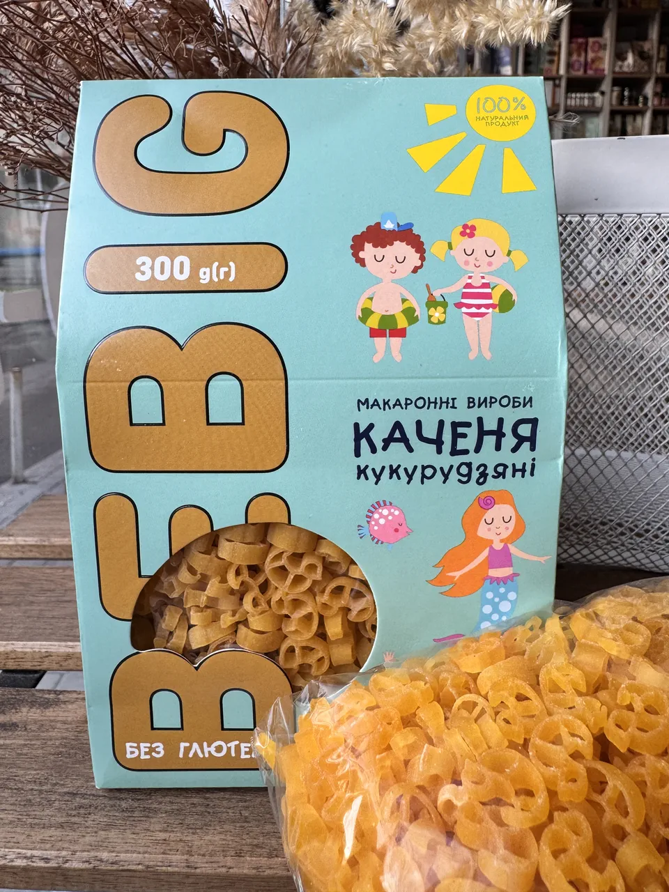 Макарони кукурудзяні каченята, 300г Bebig