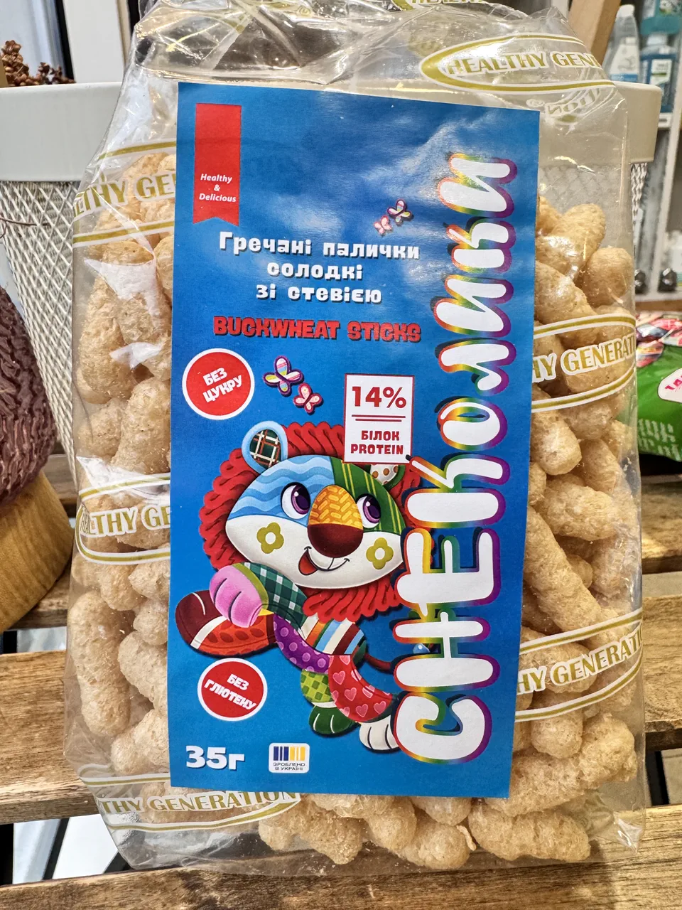 Палички СНЕКолики гречані зі стевією Gluten Free, 35г