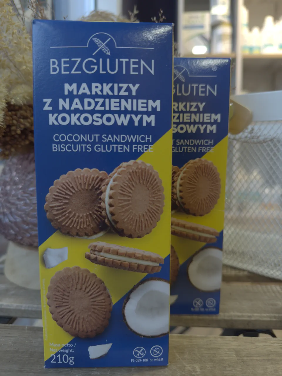 Печиво Bezgluten з кокосовою начинкою Маркізи 210г