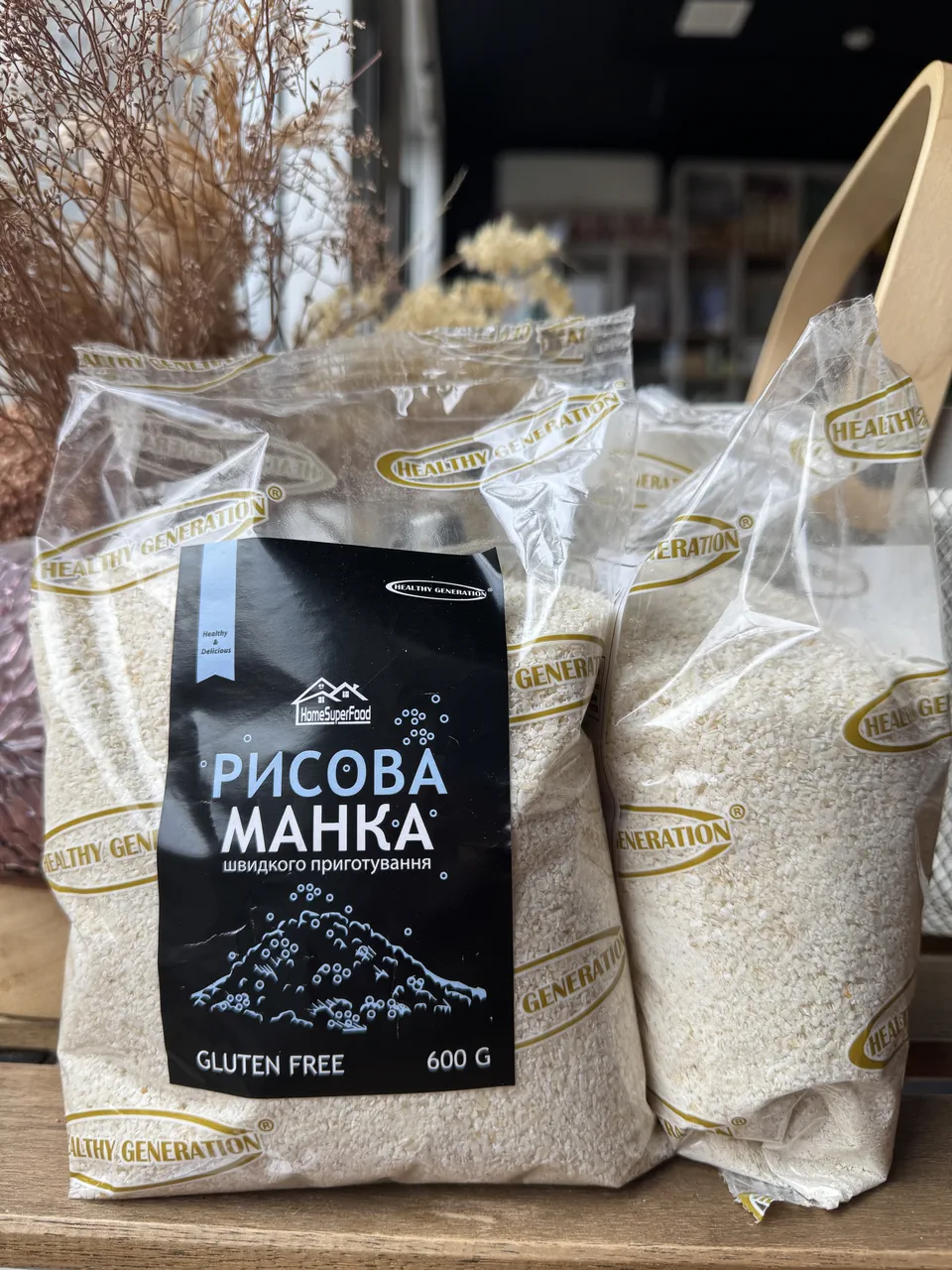 Рисова манка ( пластівці) без глютену 600г
