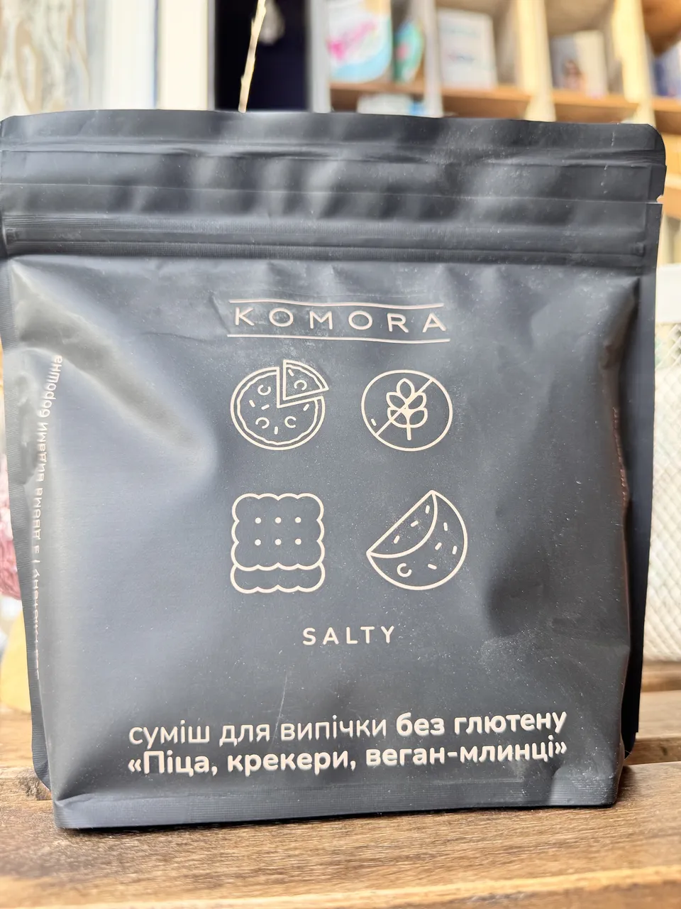 Суміш KOMORA без глютену salty «Піцца, крекери, веган-млинці», 500г